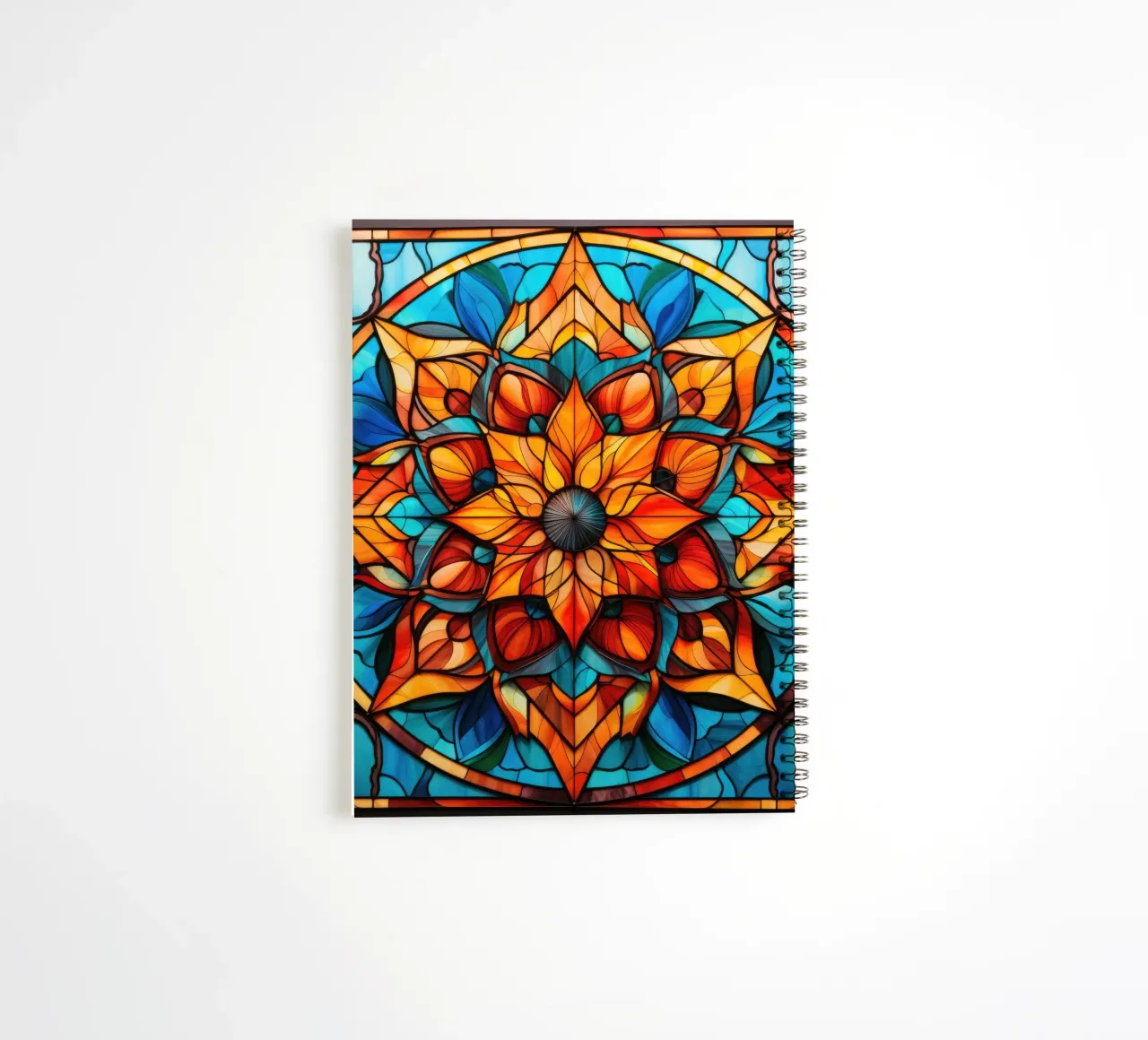 Mandala en verre teinté carnet à spirale de Spiritual Touch