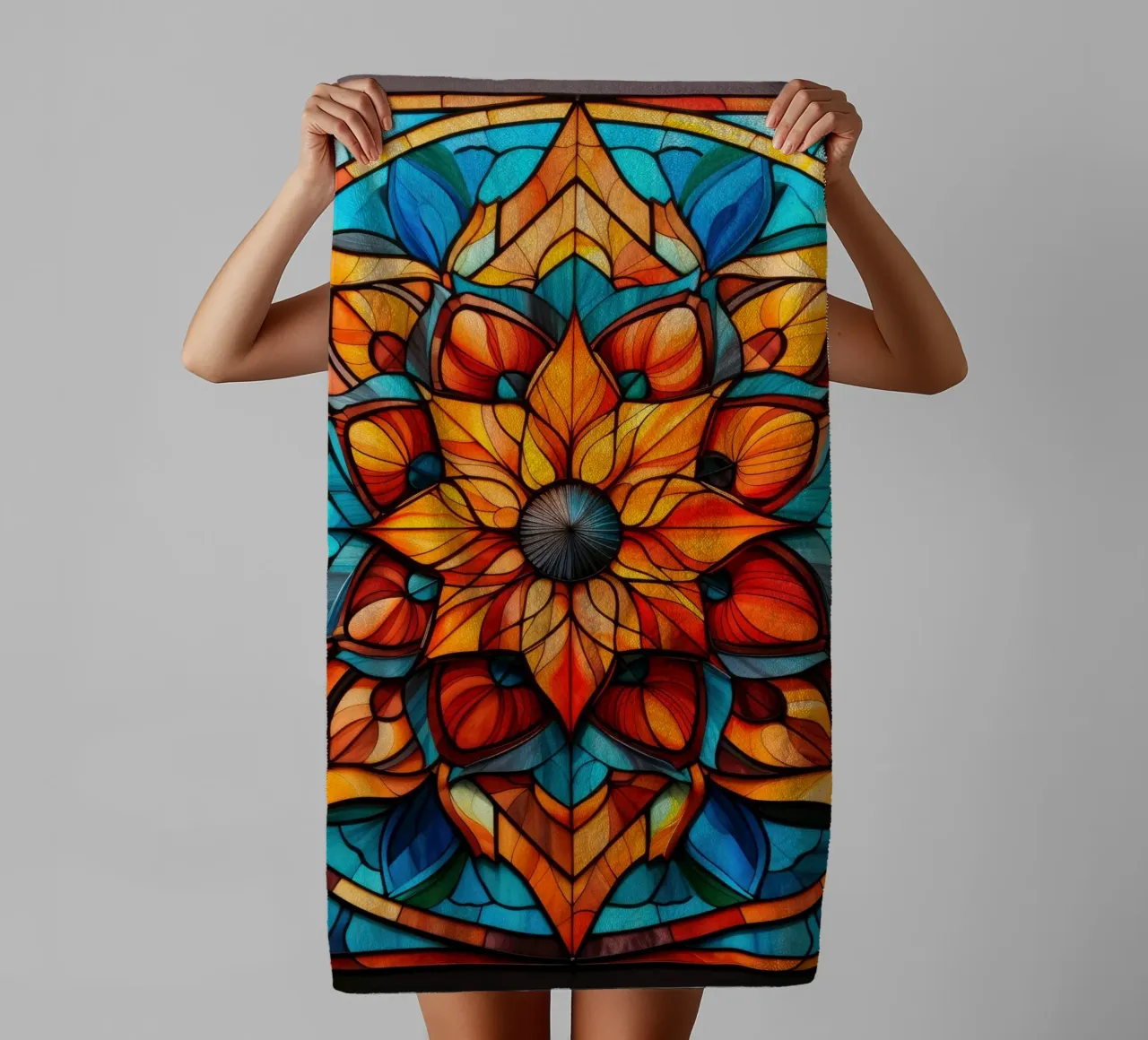 Mandala in vetro colorato asciugamano da bagno da Spiritual Touch