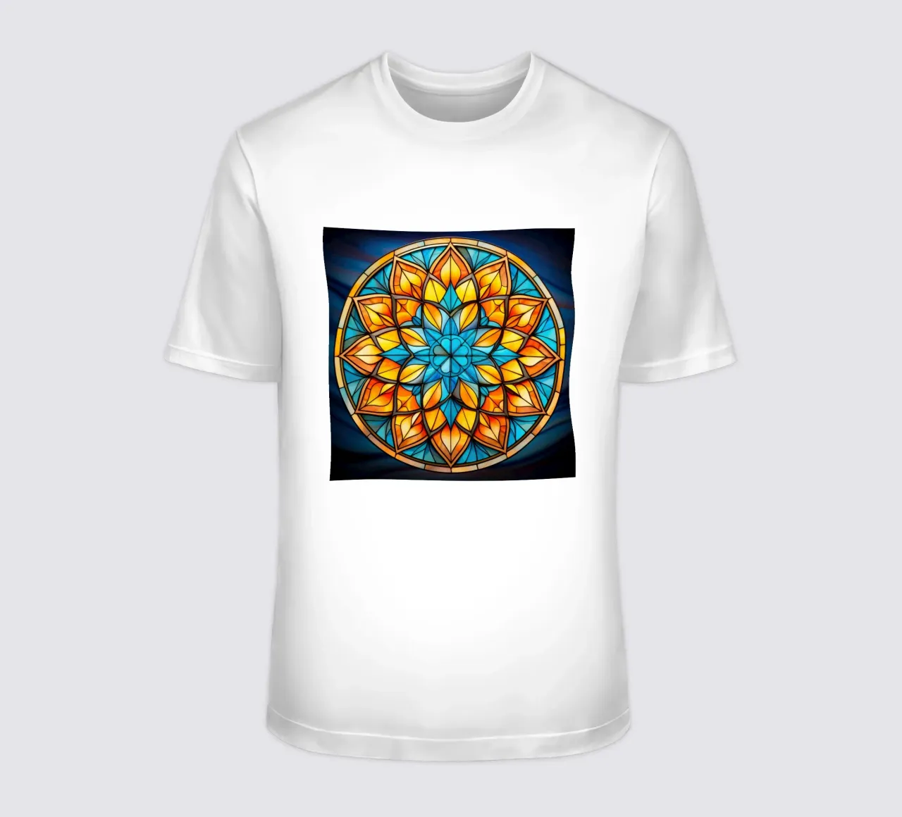 Mandala in vetro colorato t-shirt da Spiritual Touch