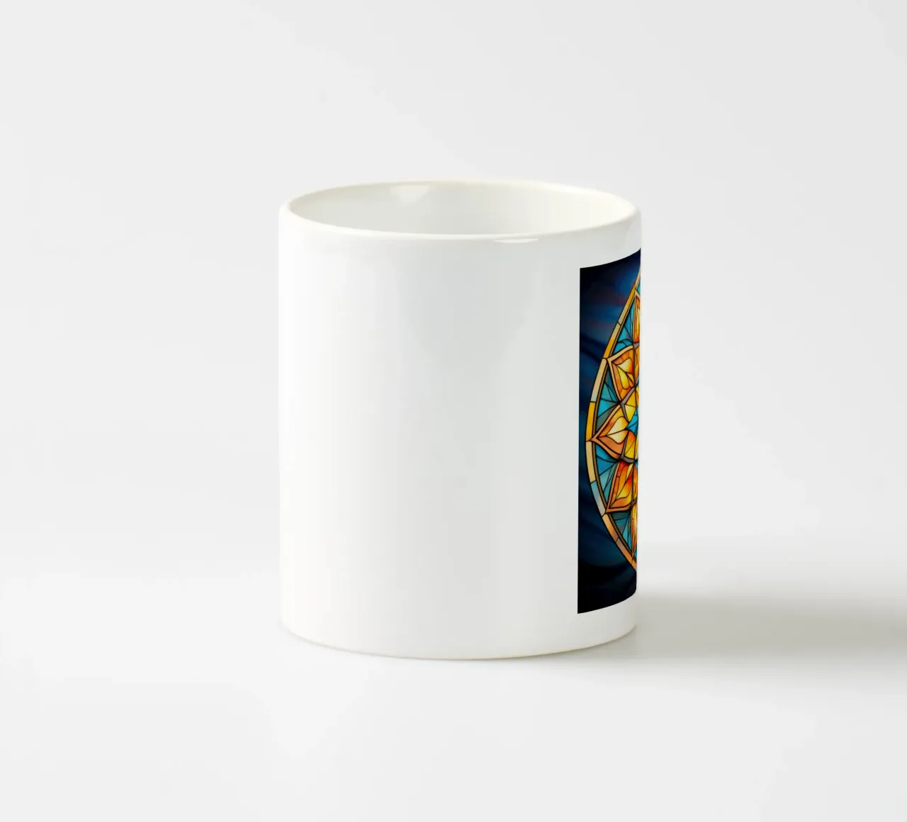 Mandala in vetro colorato tazza in ceramica da Spiritual Touch