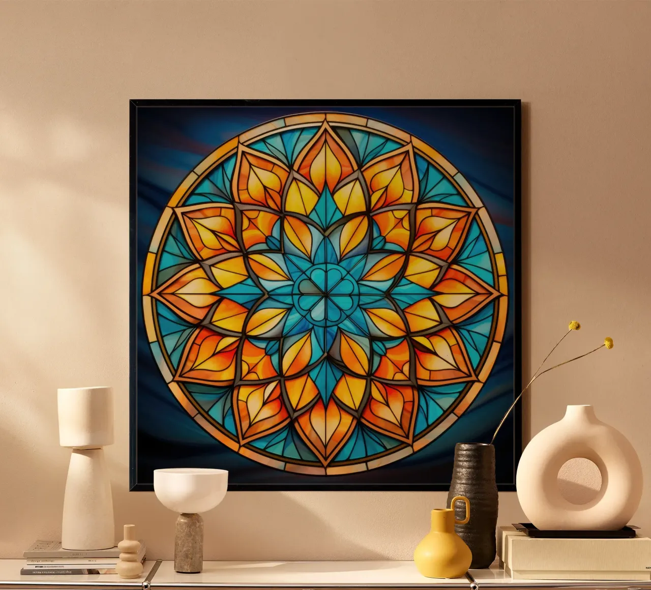 Mandala in vetro colorato poster da Spiritual Touch