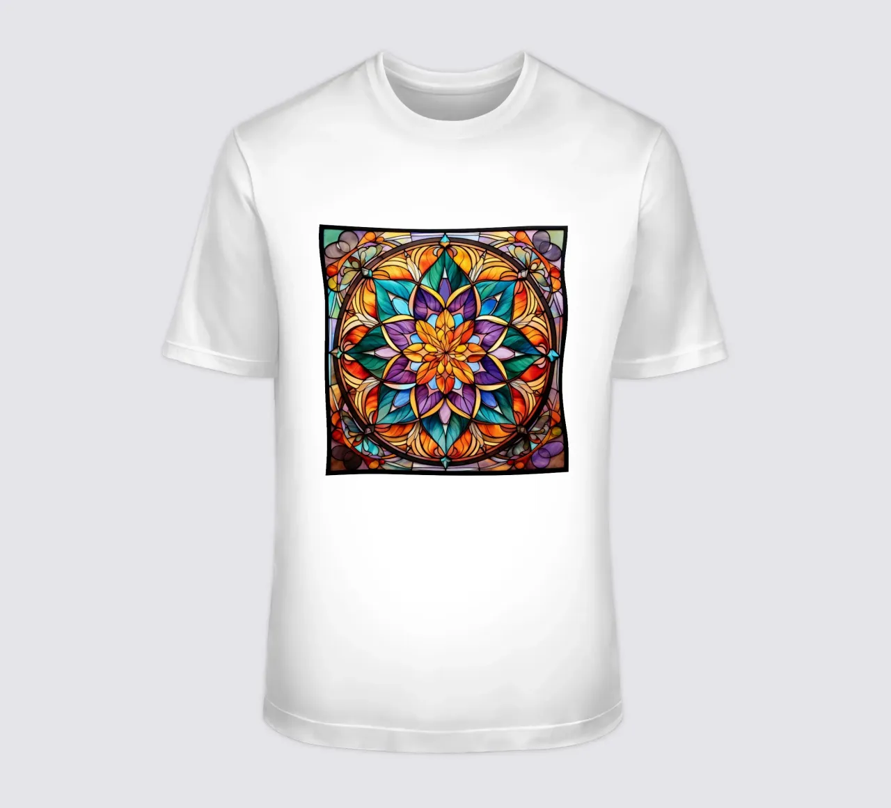 Mandala in vetro colorato t-shirt da Spiritual Touch