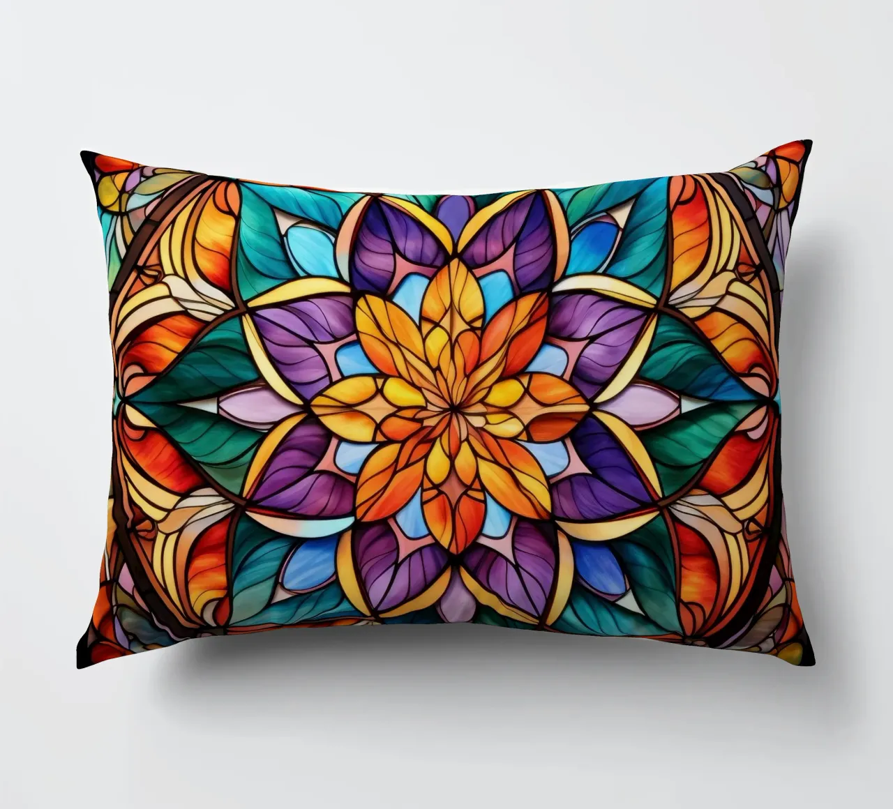 Mandala in vetro colorato cuscino da Spiritual Touch