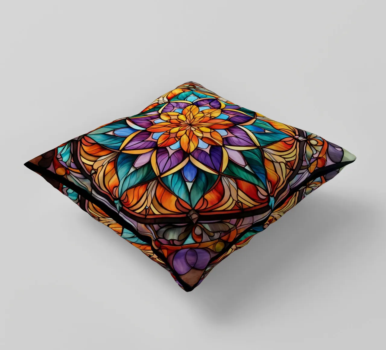 Mandala in vetro colorato cuscino da Spiritual Touch