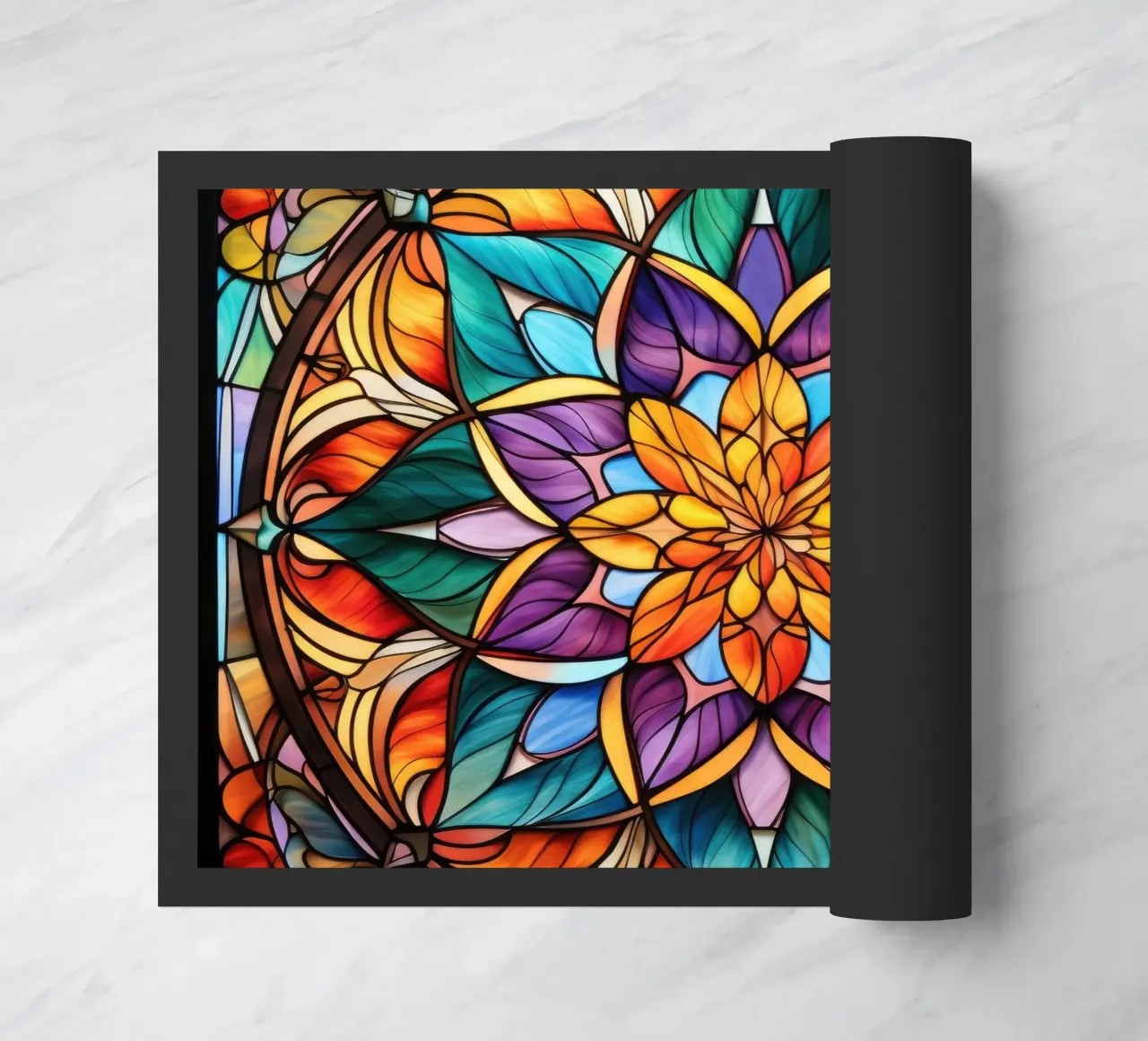 Mandala in vetro colorato zerbino da Spiritual Touch