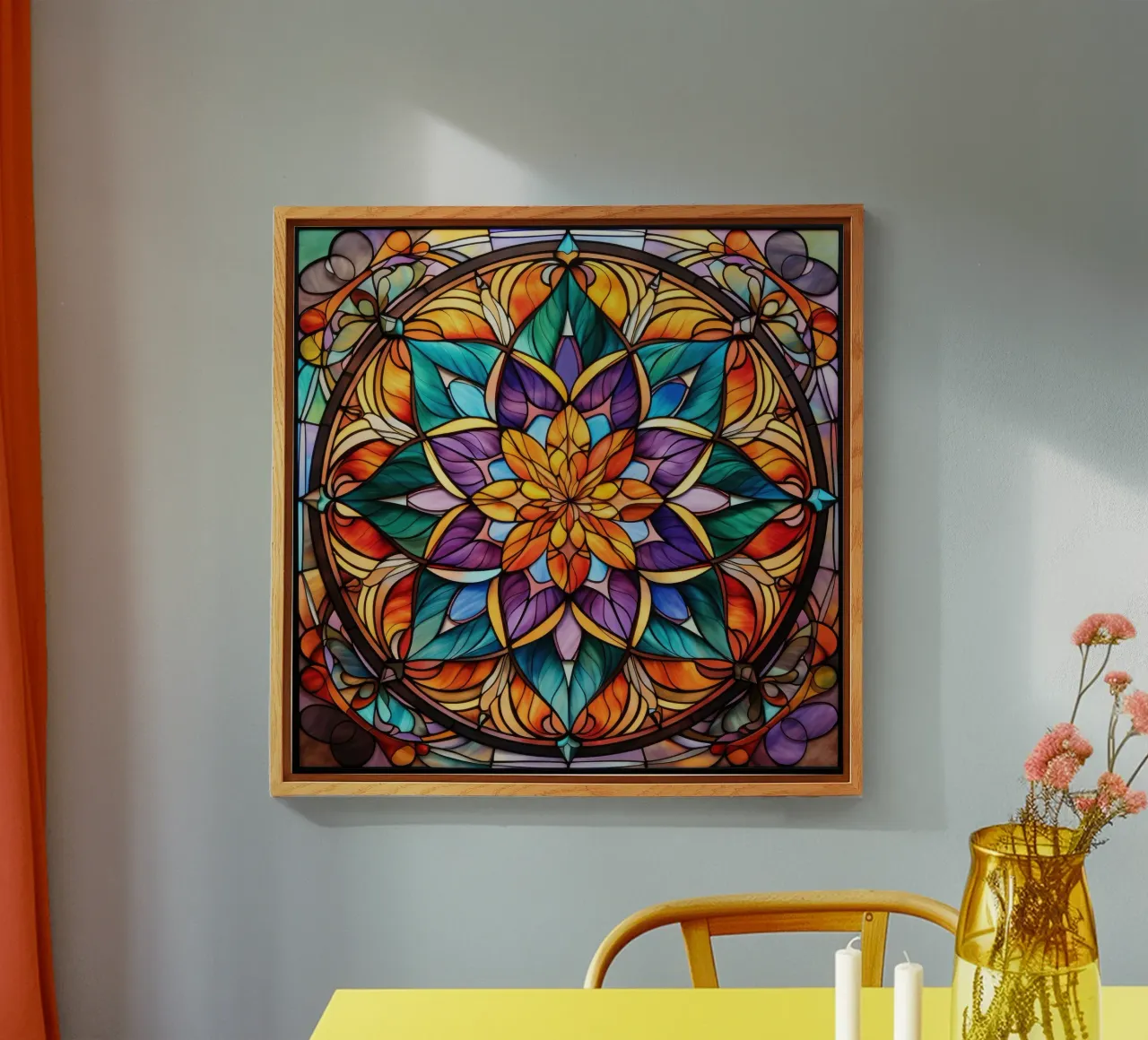 Mandala in vetro colorato plexiglass da Spiritual Touch