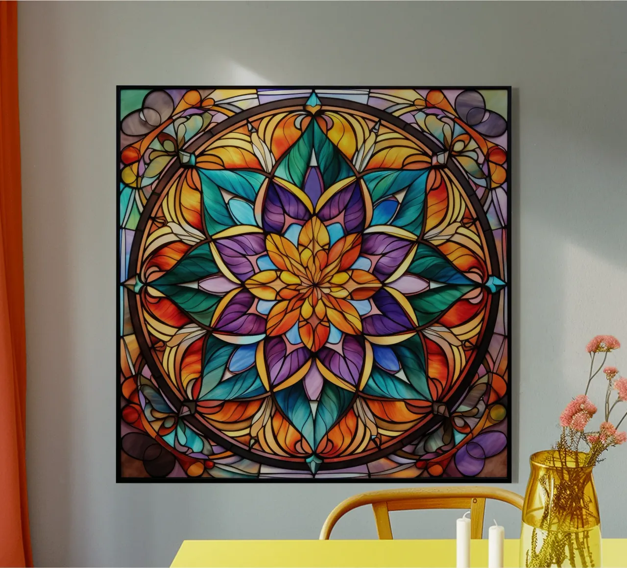 Mandala in vetro colorato plexiglass da Spiritual Touch