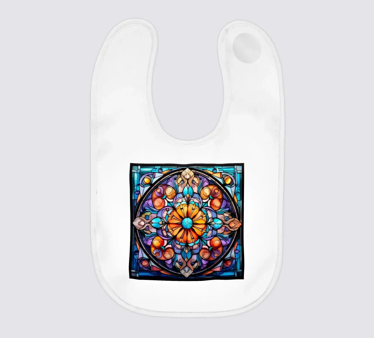 Mandala in vetro colorato bavaglino da Spiritual Touch
