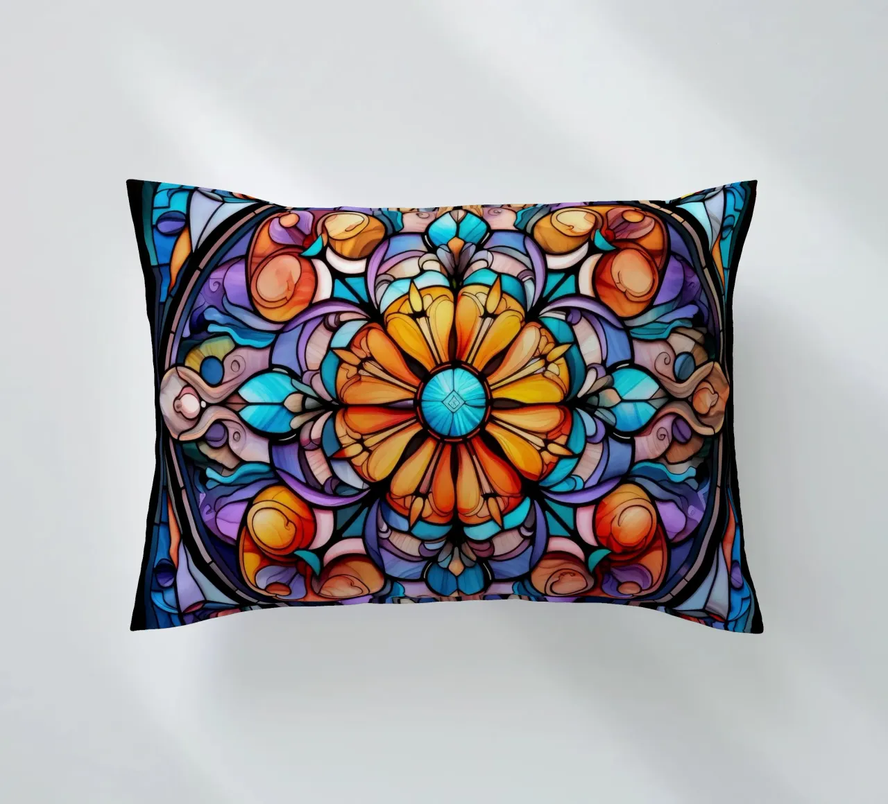Mandala in vetro colorato cuscino da Spiritual Touch