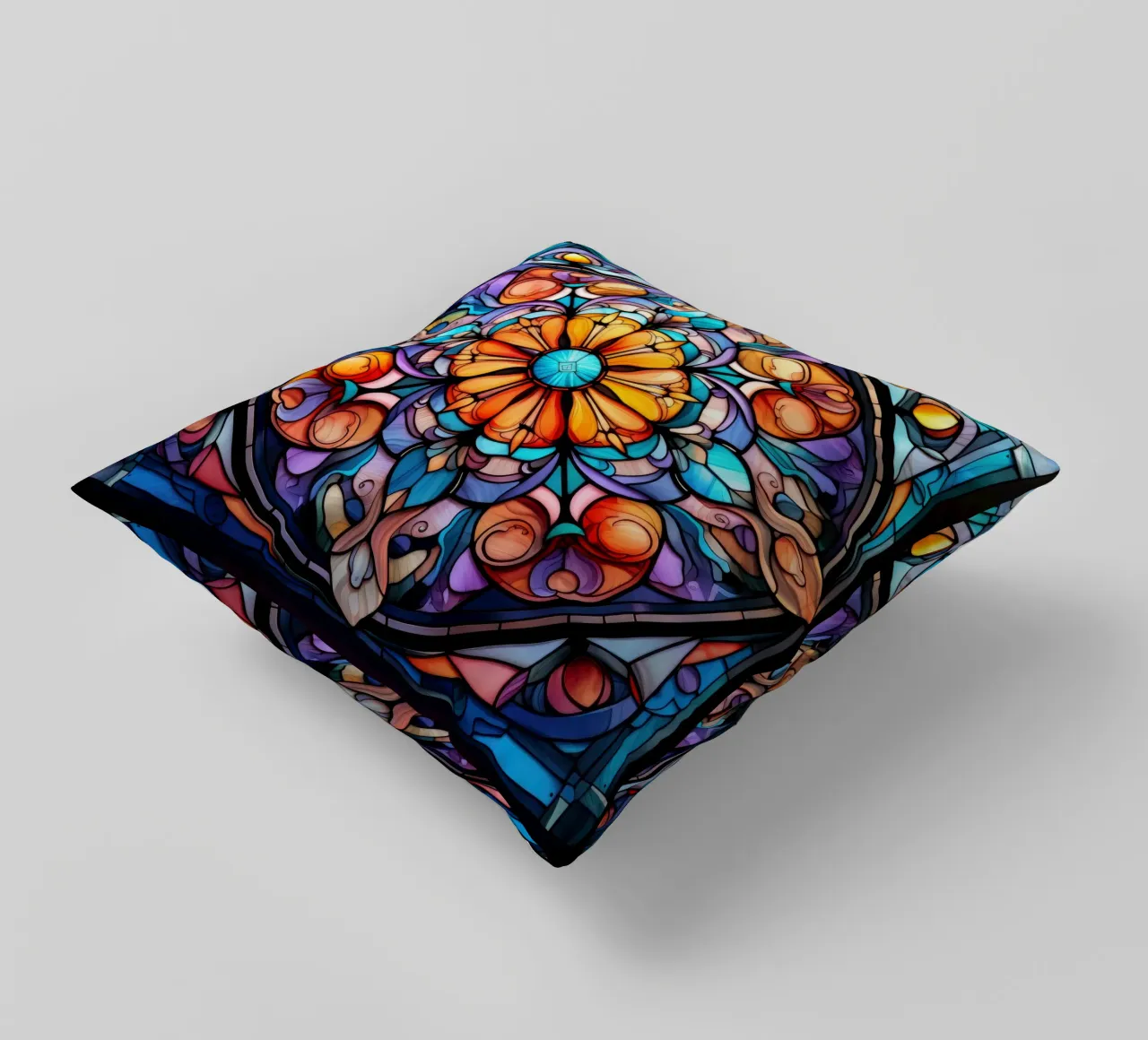 Mandala in vetro colorato cuscino da Spiritual Touch
