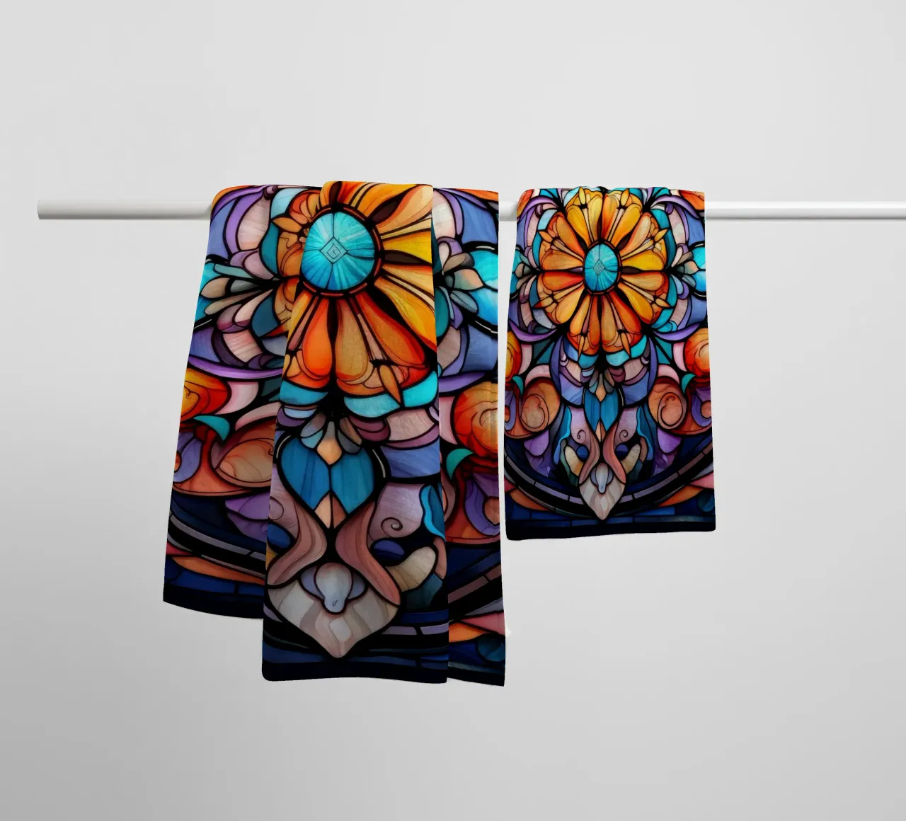 Mandala in vetro colorato asciugamano da bagno da Spiritual Touch