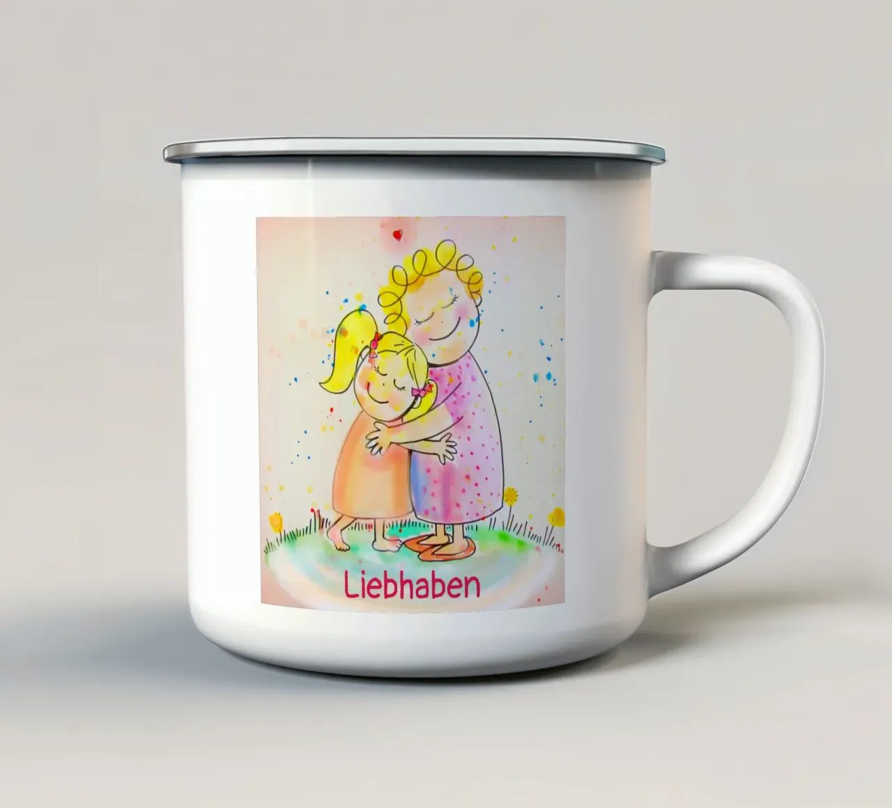 Liebhaben tazza in smalto da Happy 😃 Art 🎨 by Christine Schnoell