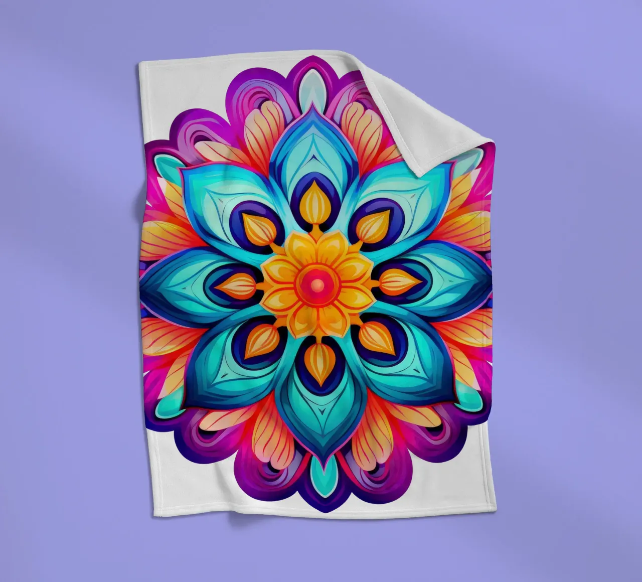 Mandala Vibrance fleece blanket by Spiritual Touch