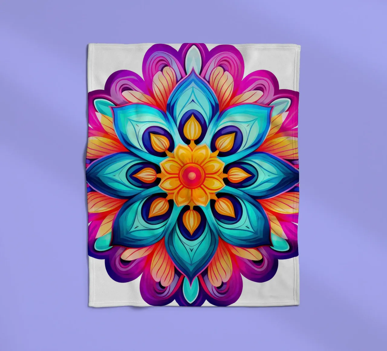 Mandala Vibrance fleece blanket by Spiritual Touch