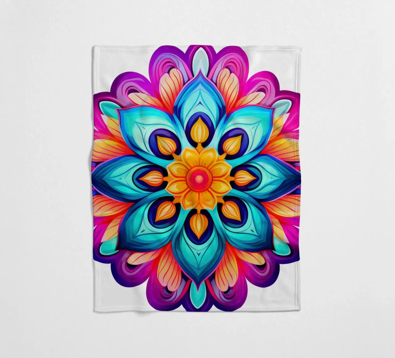Mandala Vibrance fleece blanket by Spiritual Touch