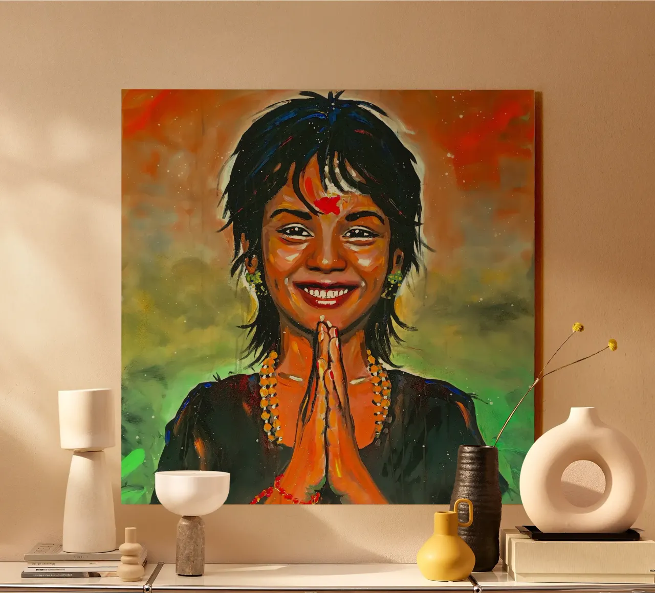 Namaste plexiglass da Happy 😃 Art 🎨 by Christine Schnoell