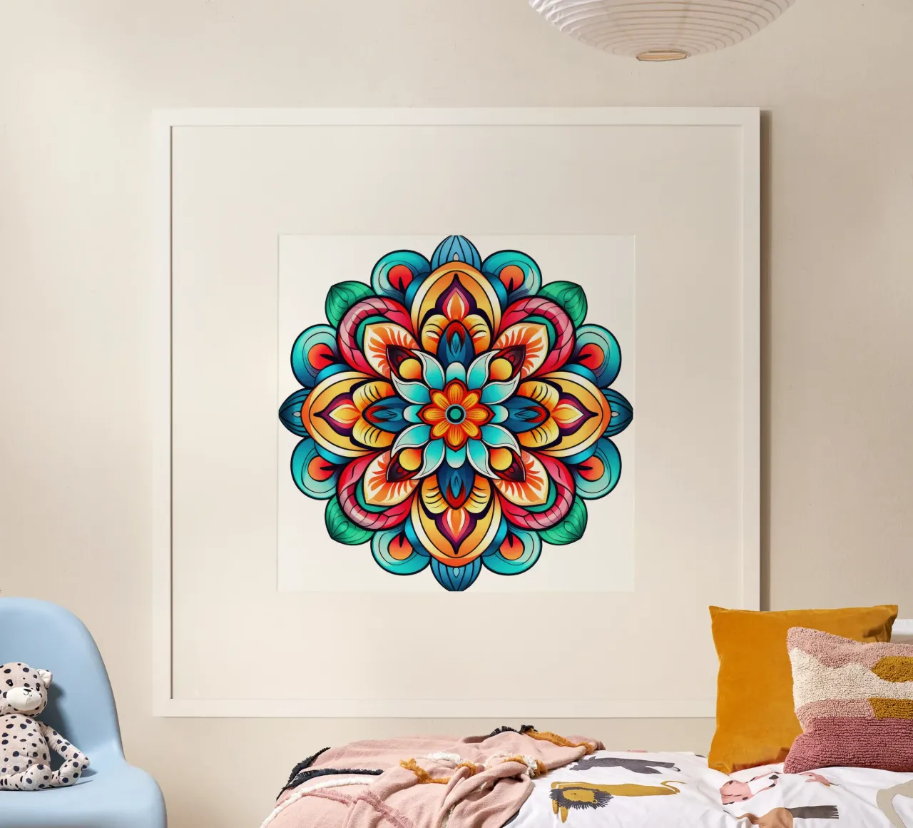 Mandala Vibrance poster con telaio in alluminio da Spiritual Touch