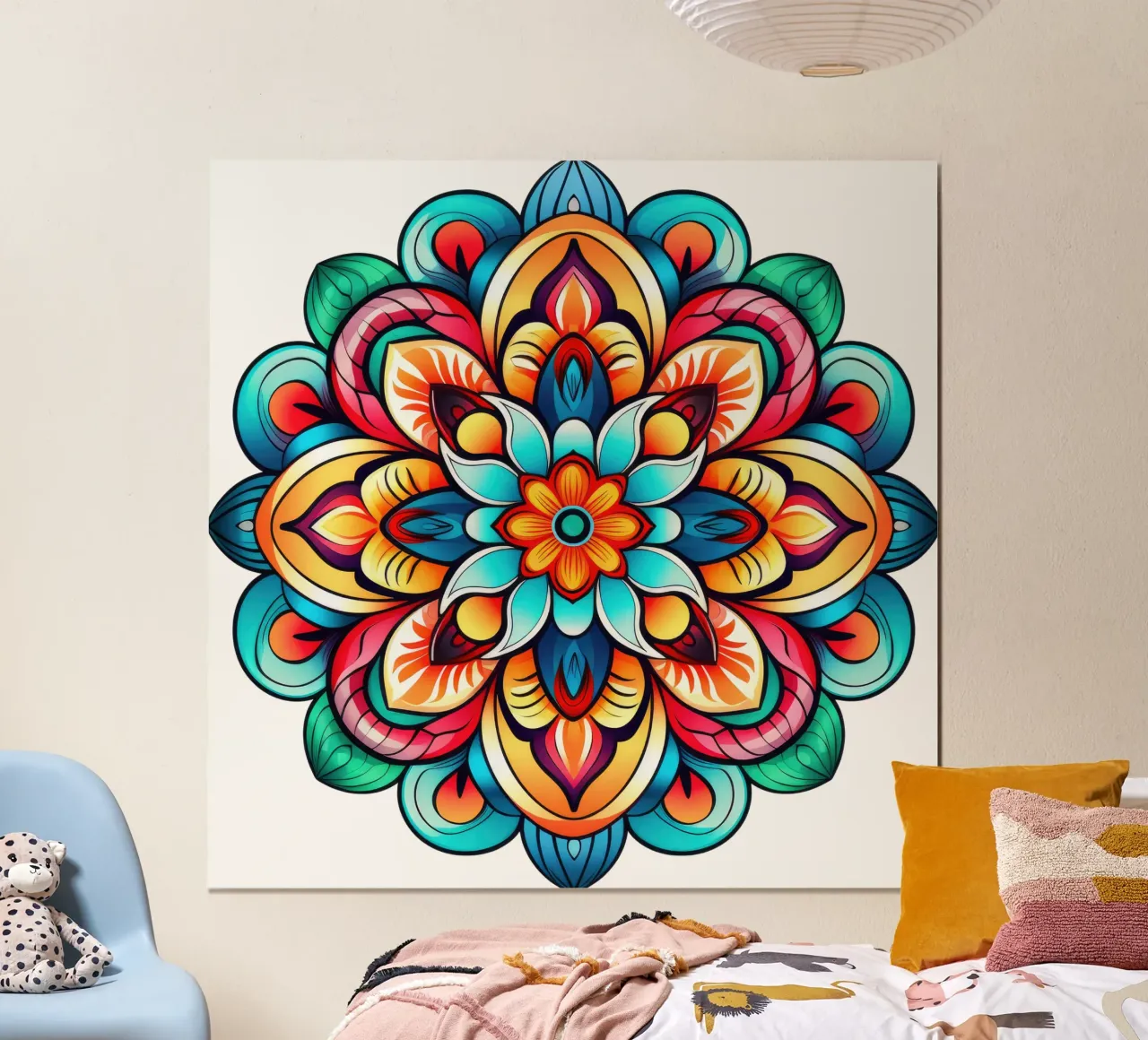 Mandala Vibrance poster con telaio in alluminio da Spiritual Touch
