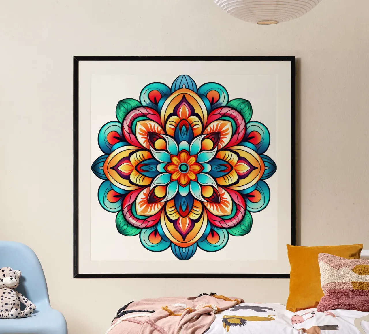 Mandala Vibrance poster con telaio in alluminio da Spiritual Touch