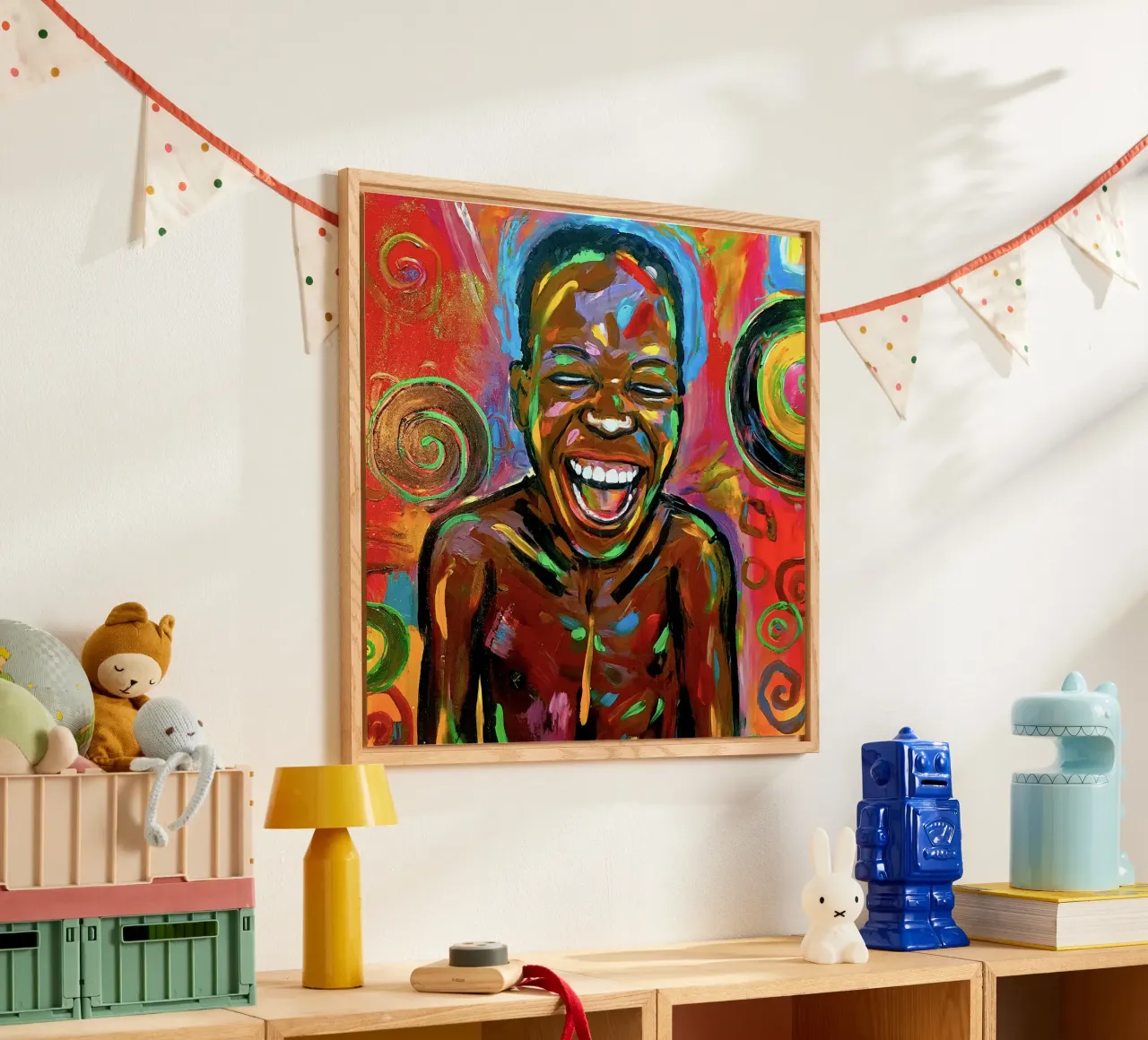 Happy acrylic glass by Happy 😃 Art 🎨 by Christine Schnoell