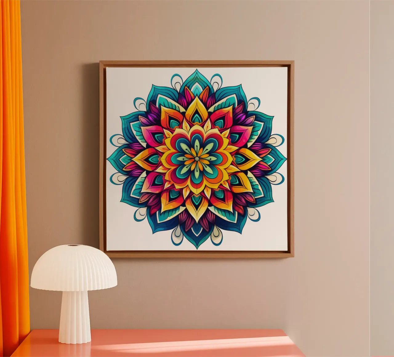 Mandala Vibrance tela con Cornice a cassetta da Spiritual Touch