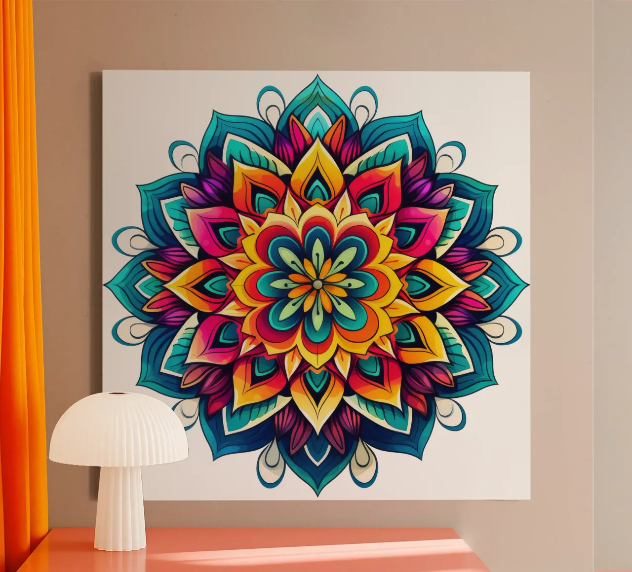 Mandala Vibrance tela con Cornice a cassetta da Spiritual Touch