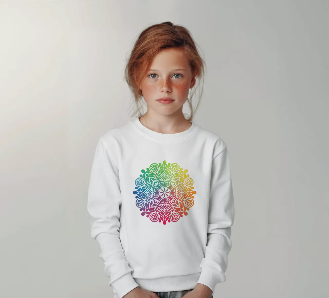 Mandala arcobaleno felpa bambino da Spiritual Touch