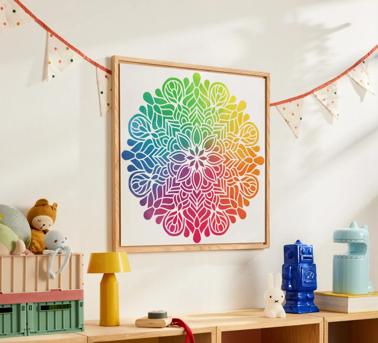 Rainbow Mandala acrylic glass by Spiritual Touch