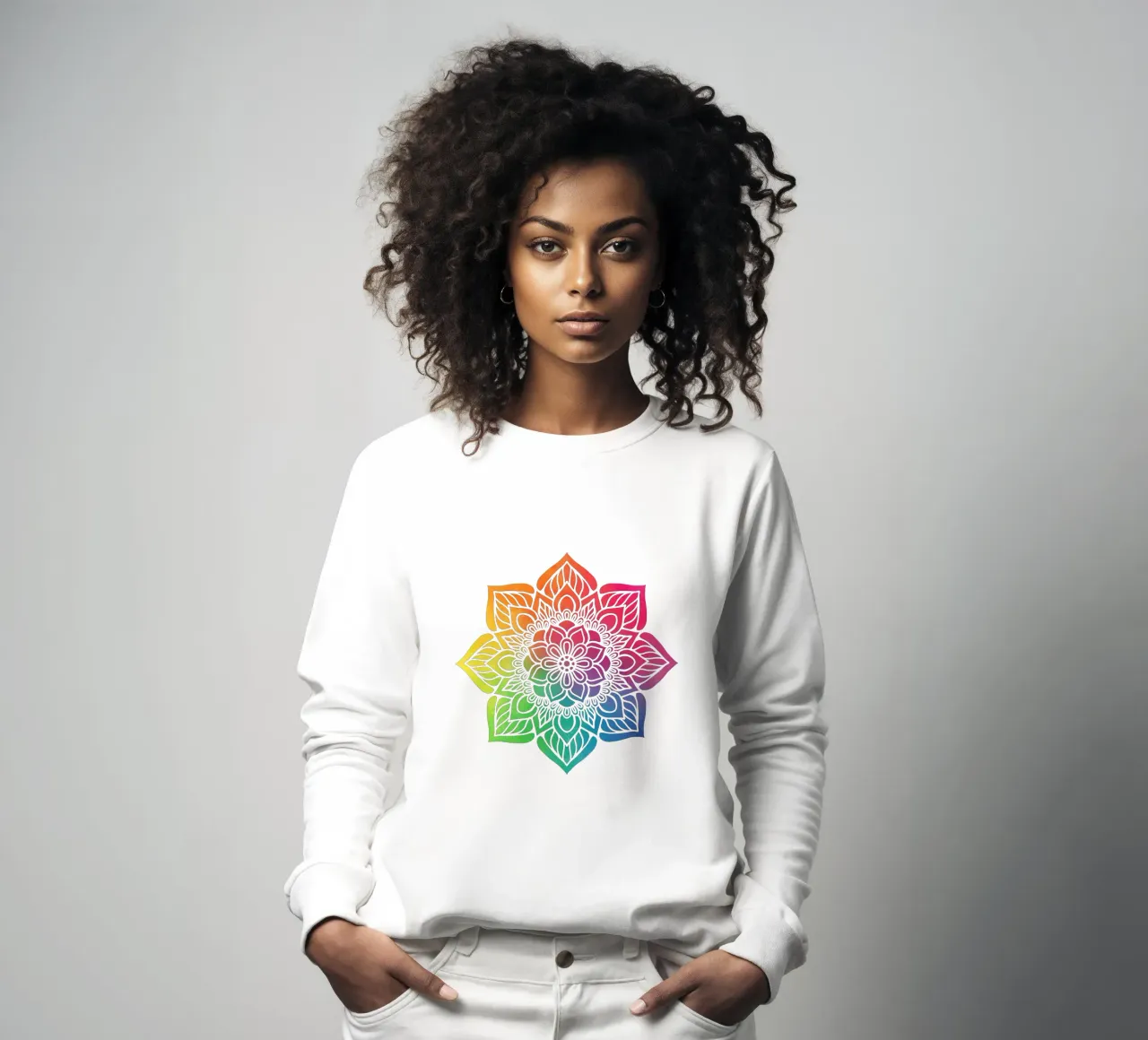 Mandala arcobaleno felpa da Spiritual Touch