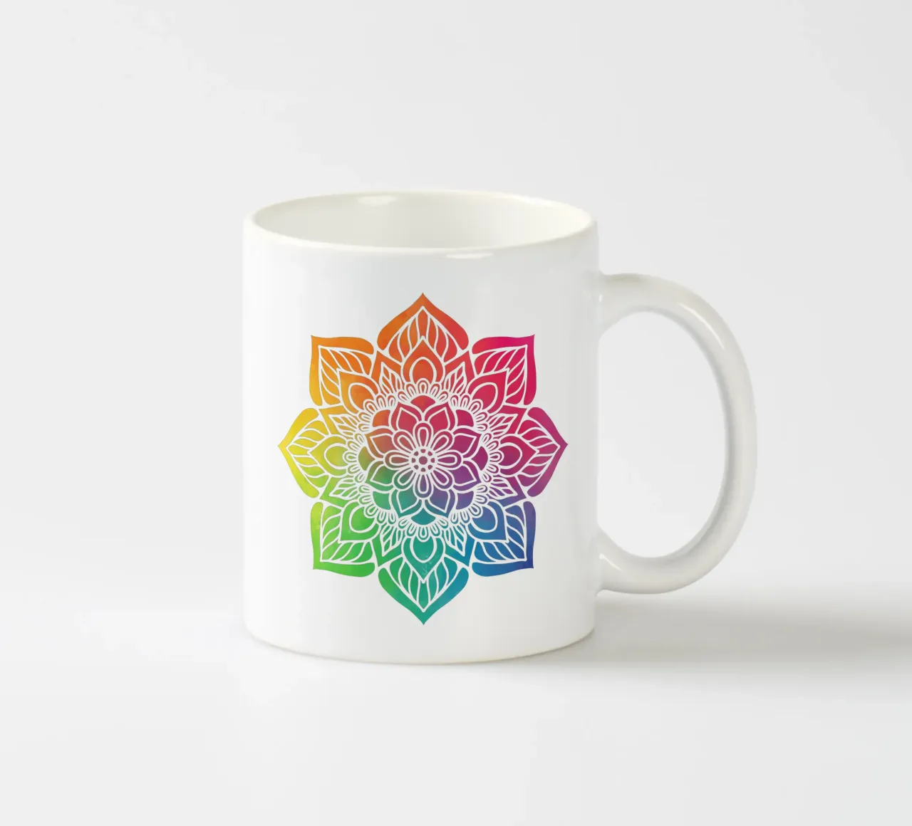 Mandala arcobaleno tazza in ceramica da Spiritual Touch