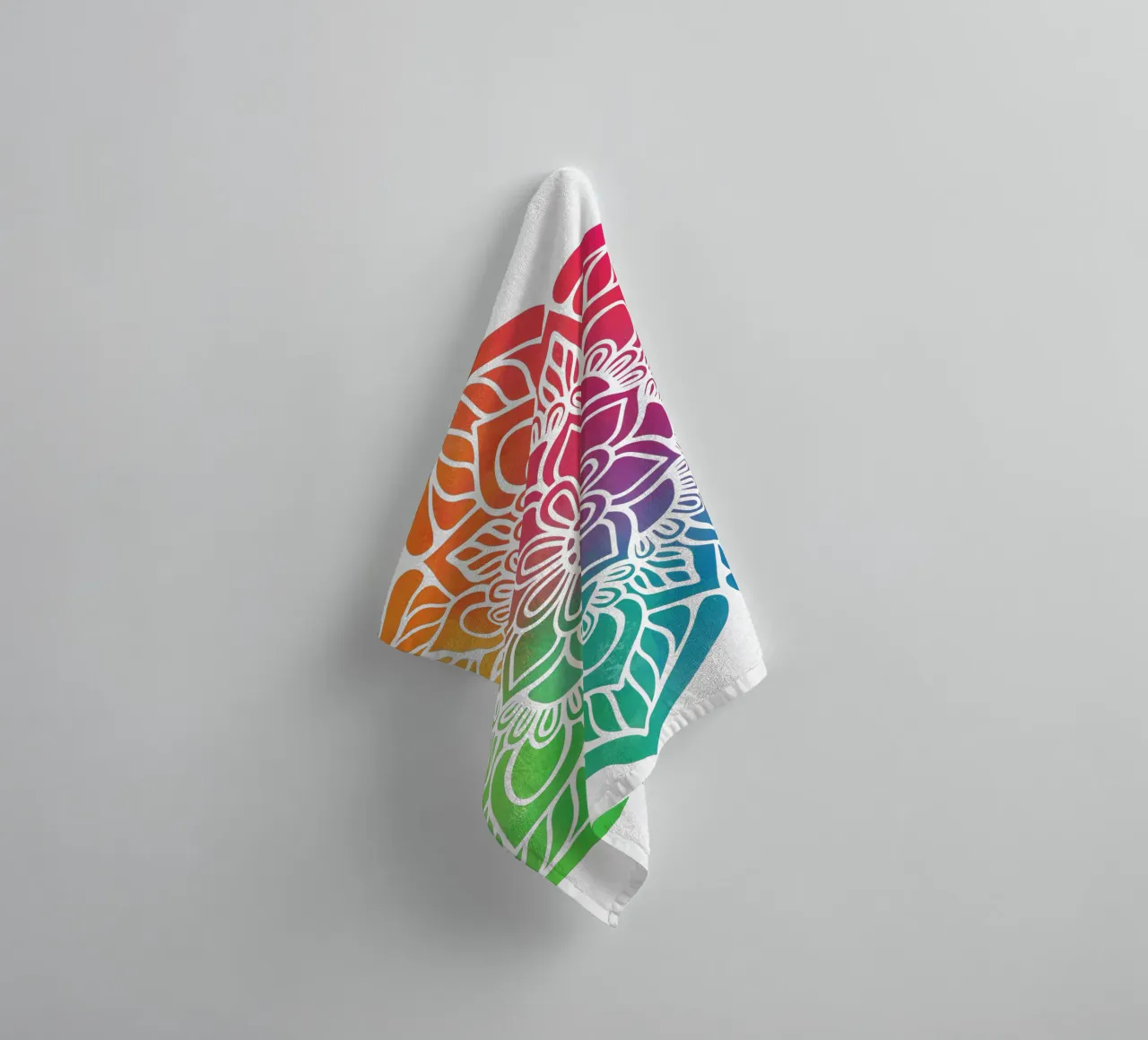 Mandala arcobaleno asciugamano da bagno da Spiritual Touch