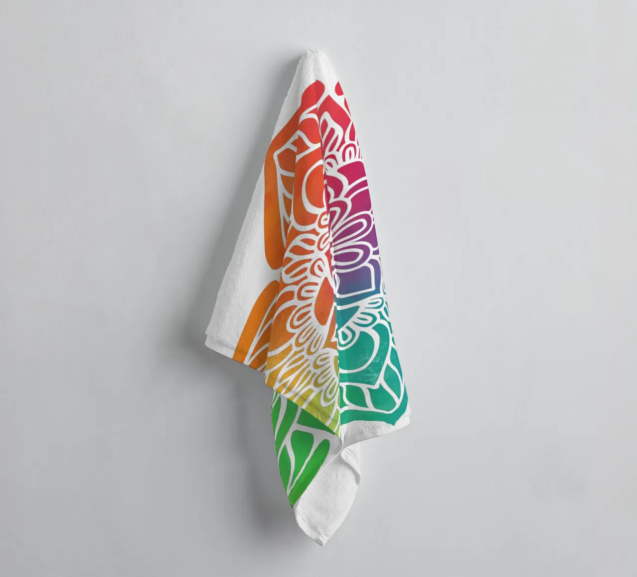 Mandala arcobaleno asciugamano da bagno da Spiritual Touch