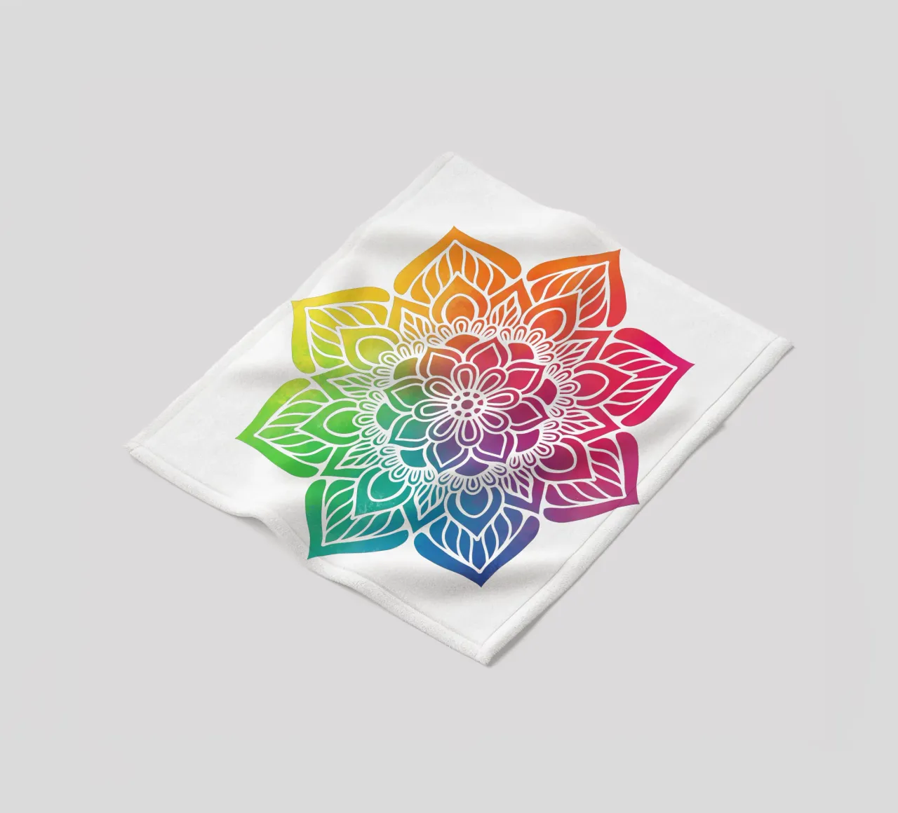 Mandala arcobaleno coperta in pile da Spiritual Touch