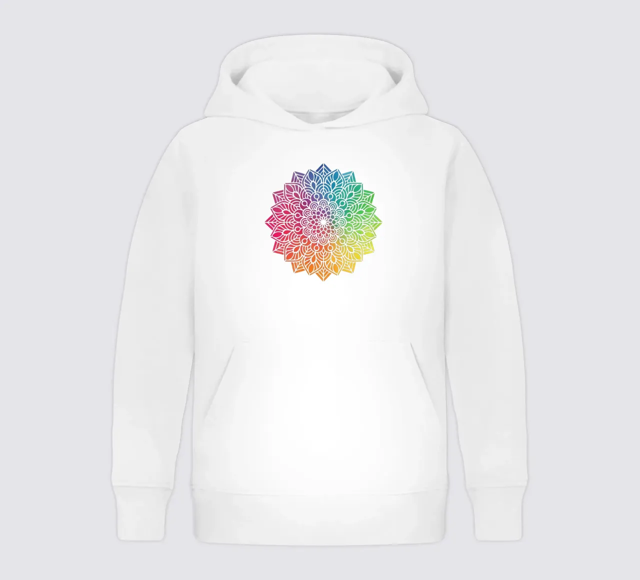 Mandala arcobaleno felpa bambino con cappuccio da Spiritual Touch