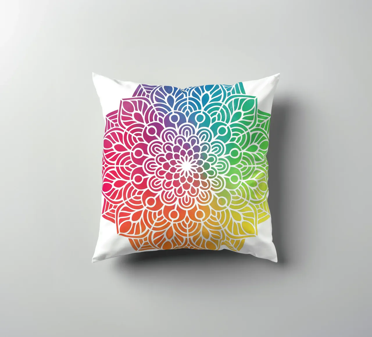 Mandala arcobaleno cuscino da Spiritual Touch