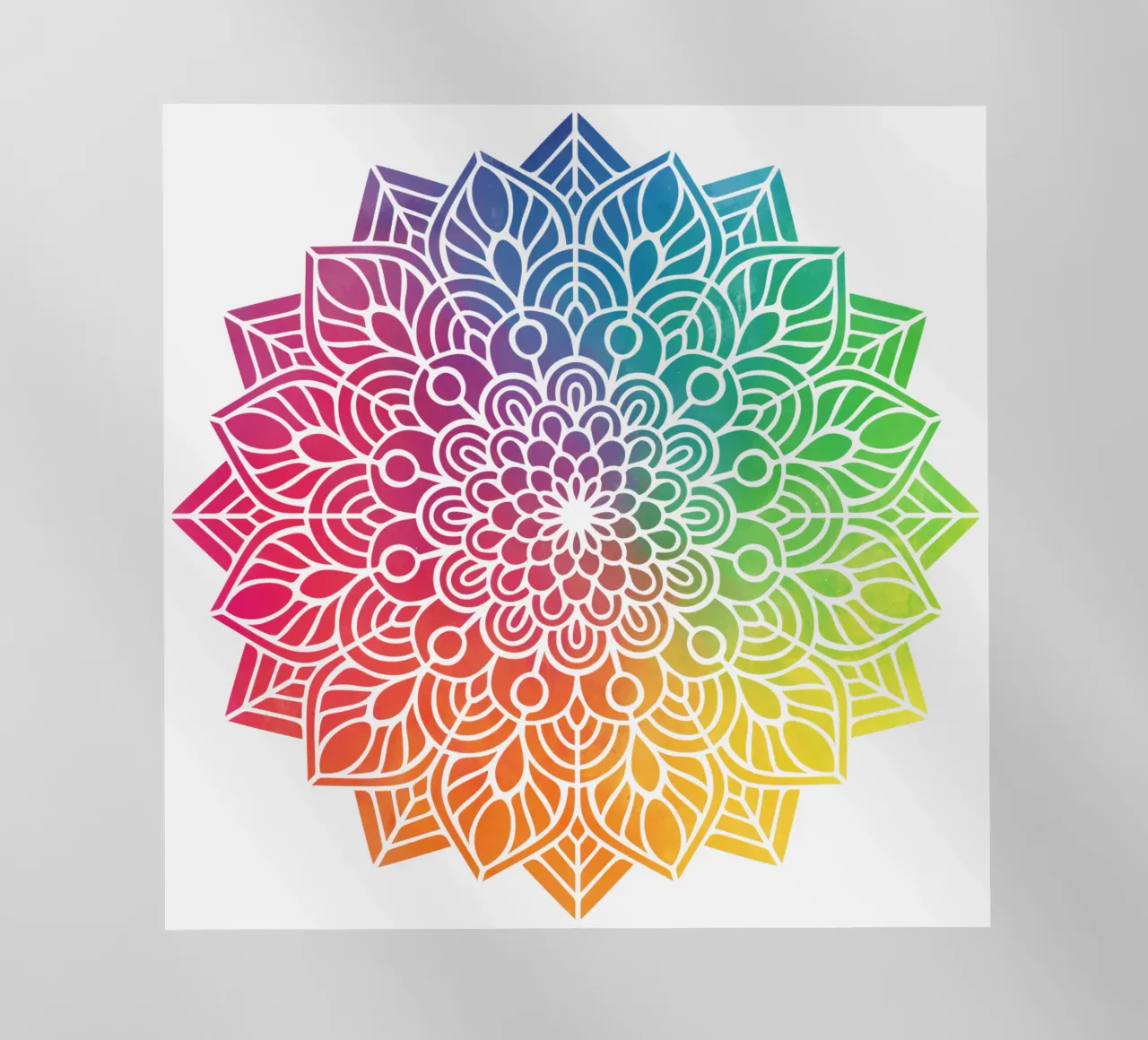 Mandala arcobaleno pellicola backlit da Spiritual Touch