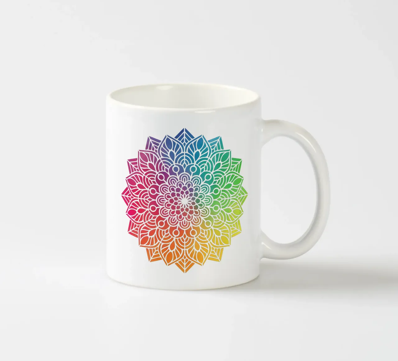 Mandala arcobaleno tazza in ceramica da Spiritual Touch