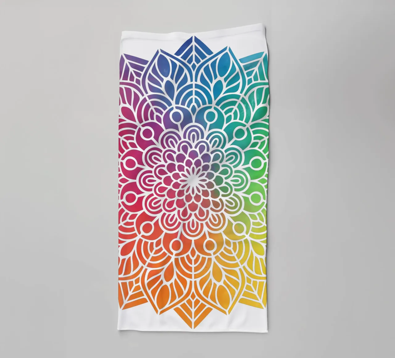 Mandala arcobaleno asciugamano da bagno da Spiritual Touch