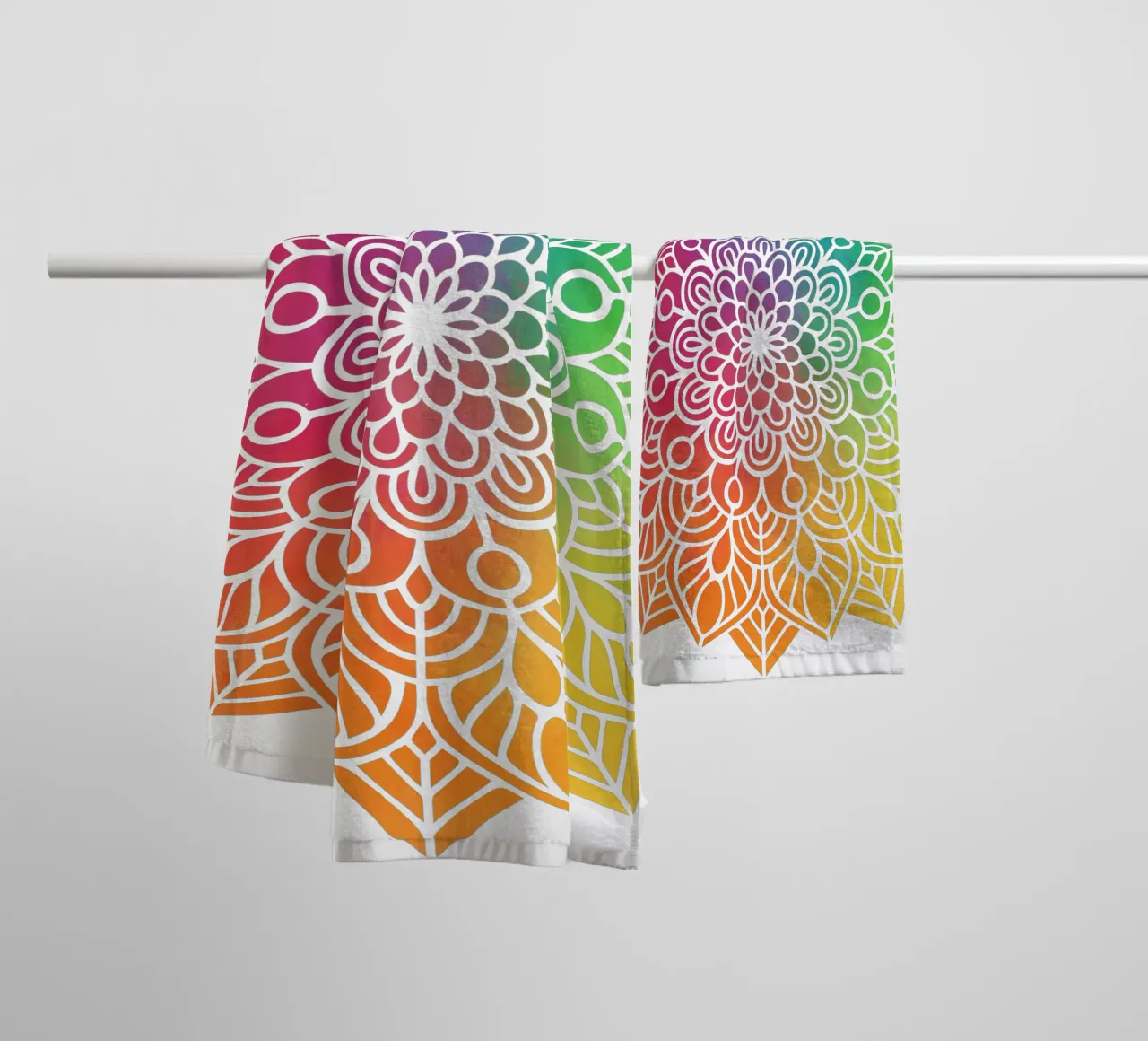 Mandala arcobaleno asciugamano da bagno da Spiritual Touch