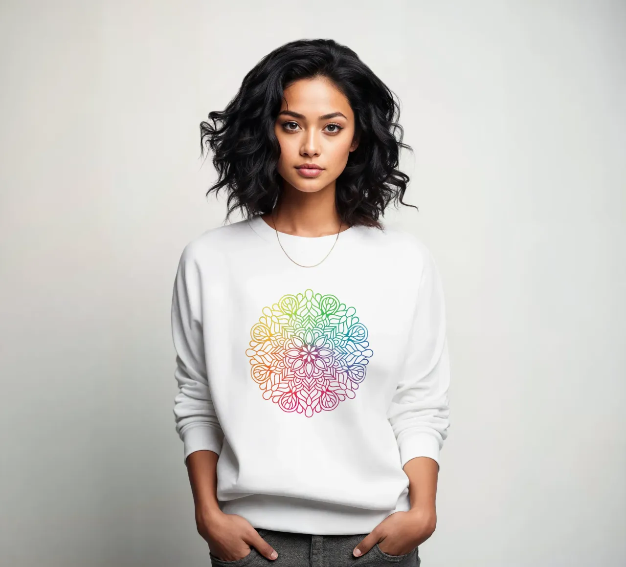 Mandala arcobaleno felpa da Spiritual Touch