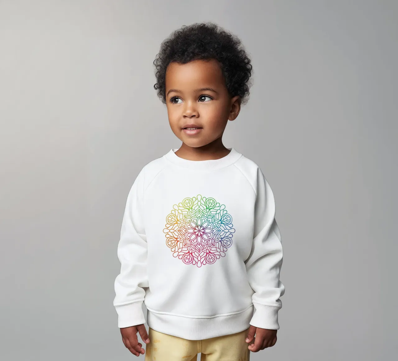 Mandala arcobaleno felpa neonato da Spiritual Touch