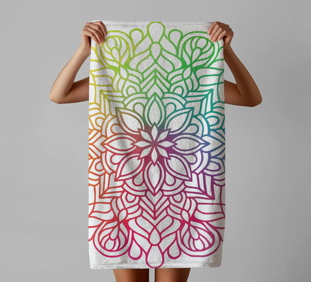 Mandala arcobaleno asciugamano da bagno da Spiritual Touch