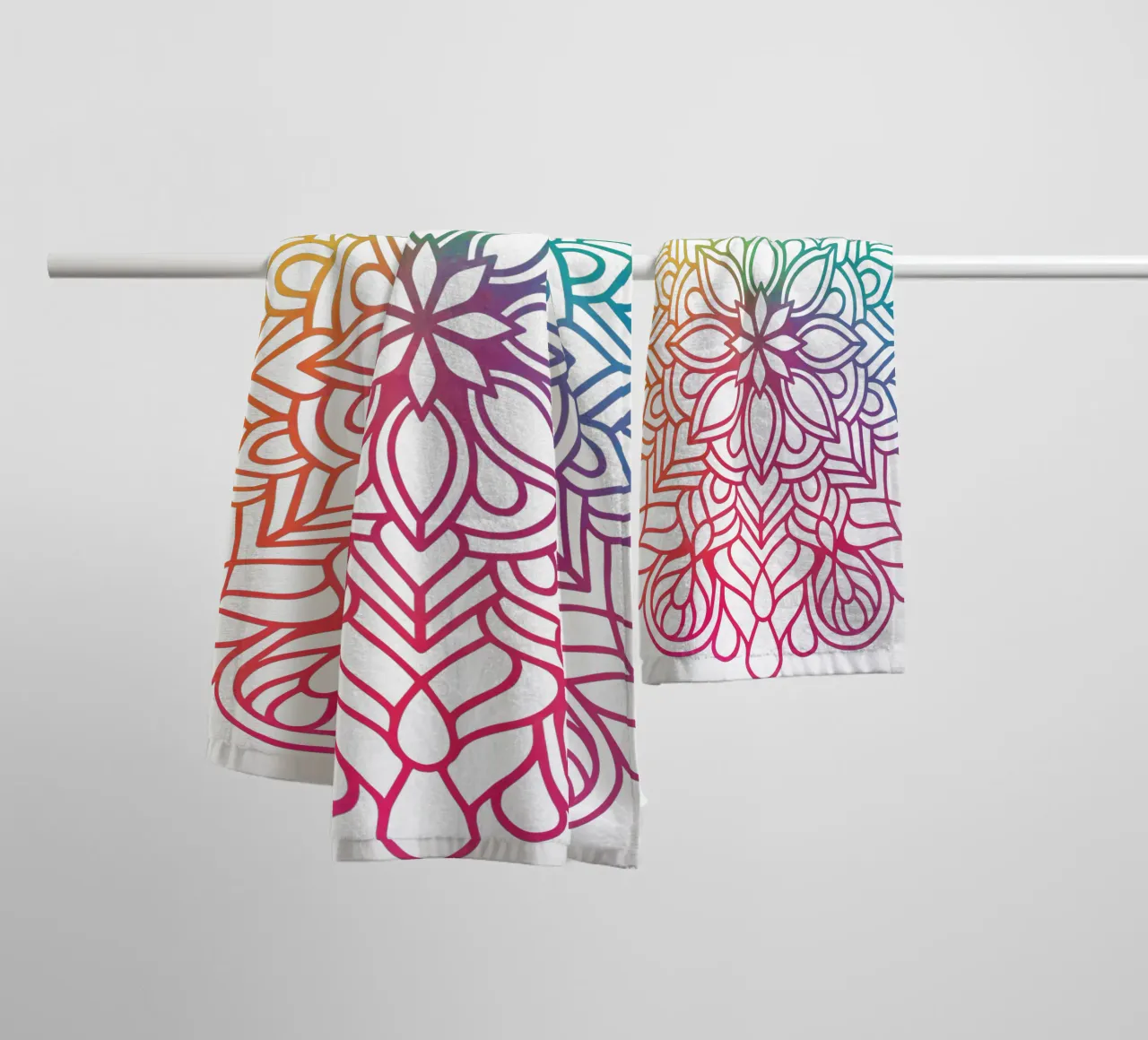 Mandala arcobaleno asciugamano da bagno da Spiritual Touch