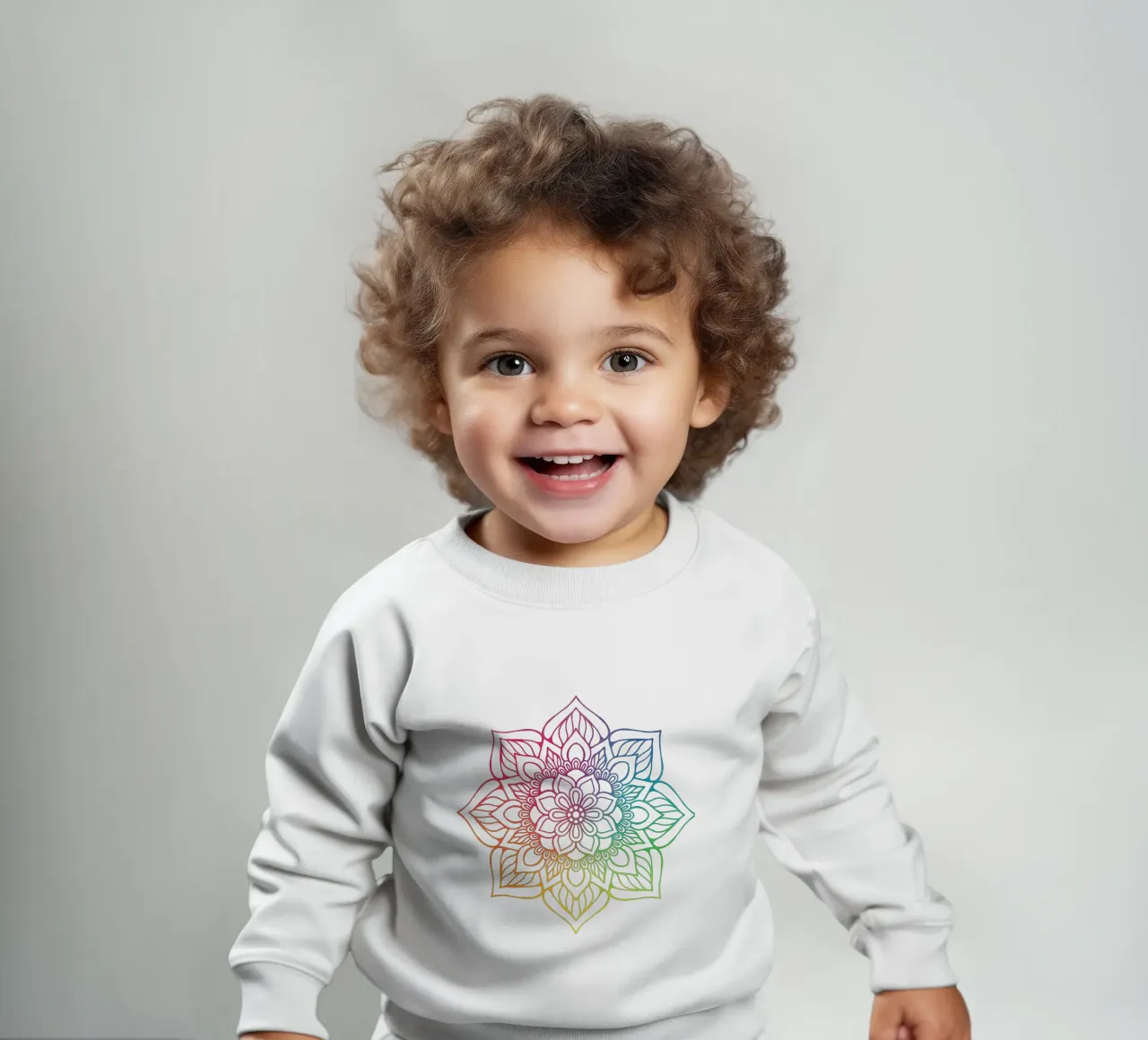 Mandala arcobaleno felpa neonato da Spiritual Touch