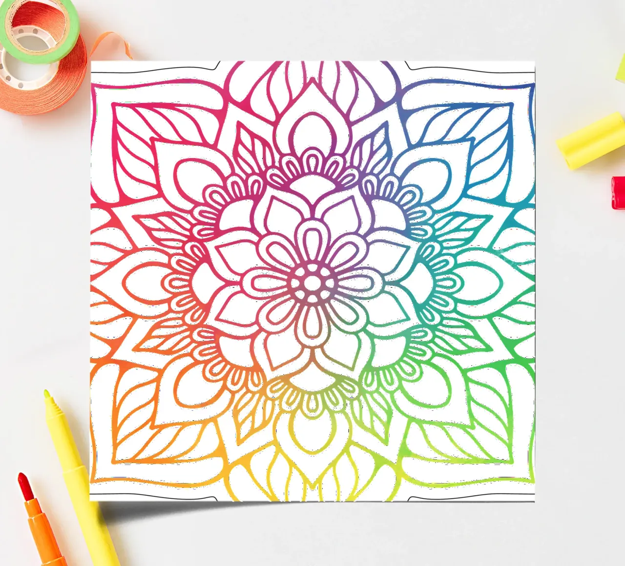 Rainbow Mandala sticker sheet by Spiritual Touch