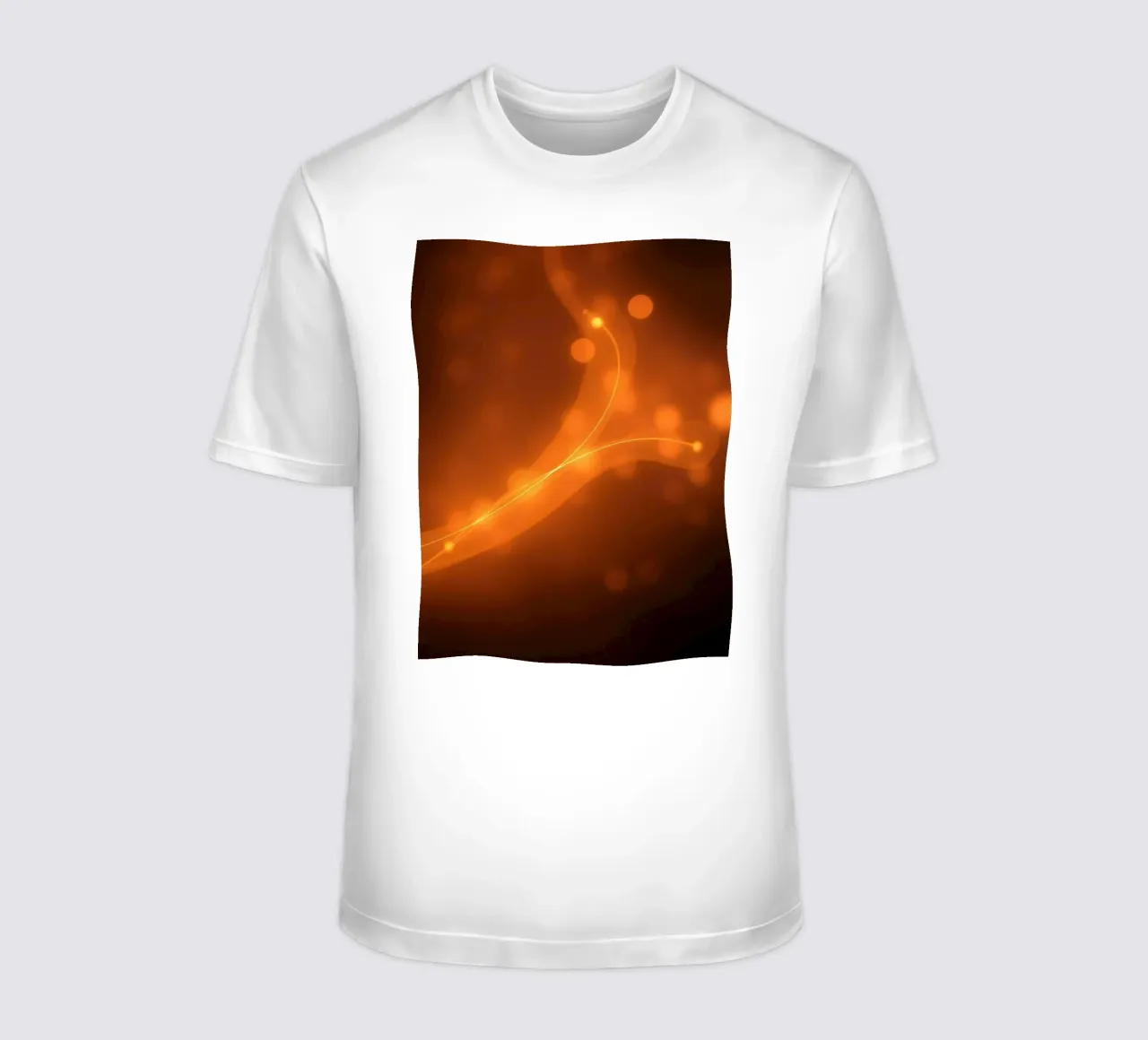 Lebendige orange abstrakten Hintergrund Design Tapete T-Shirt von DesignDoodle