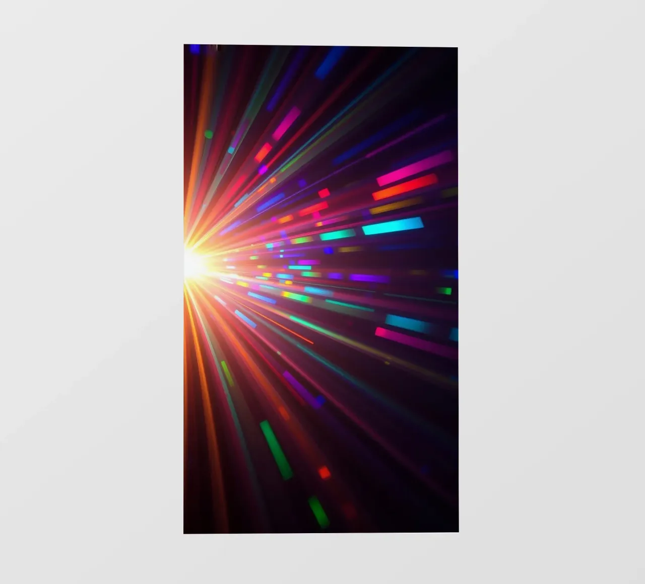 Vibrant abstract light rays radiate from a central point pvc cover by DesignDoodle