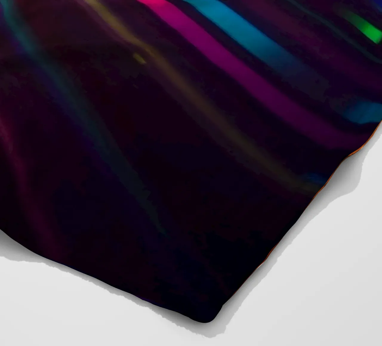 Vibrant abstract light rays radiate from a central point fleece blanket by DesignDoodle