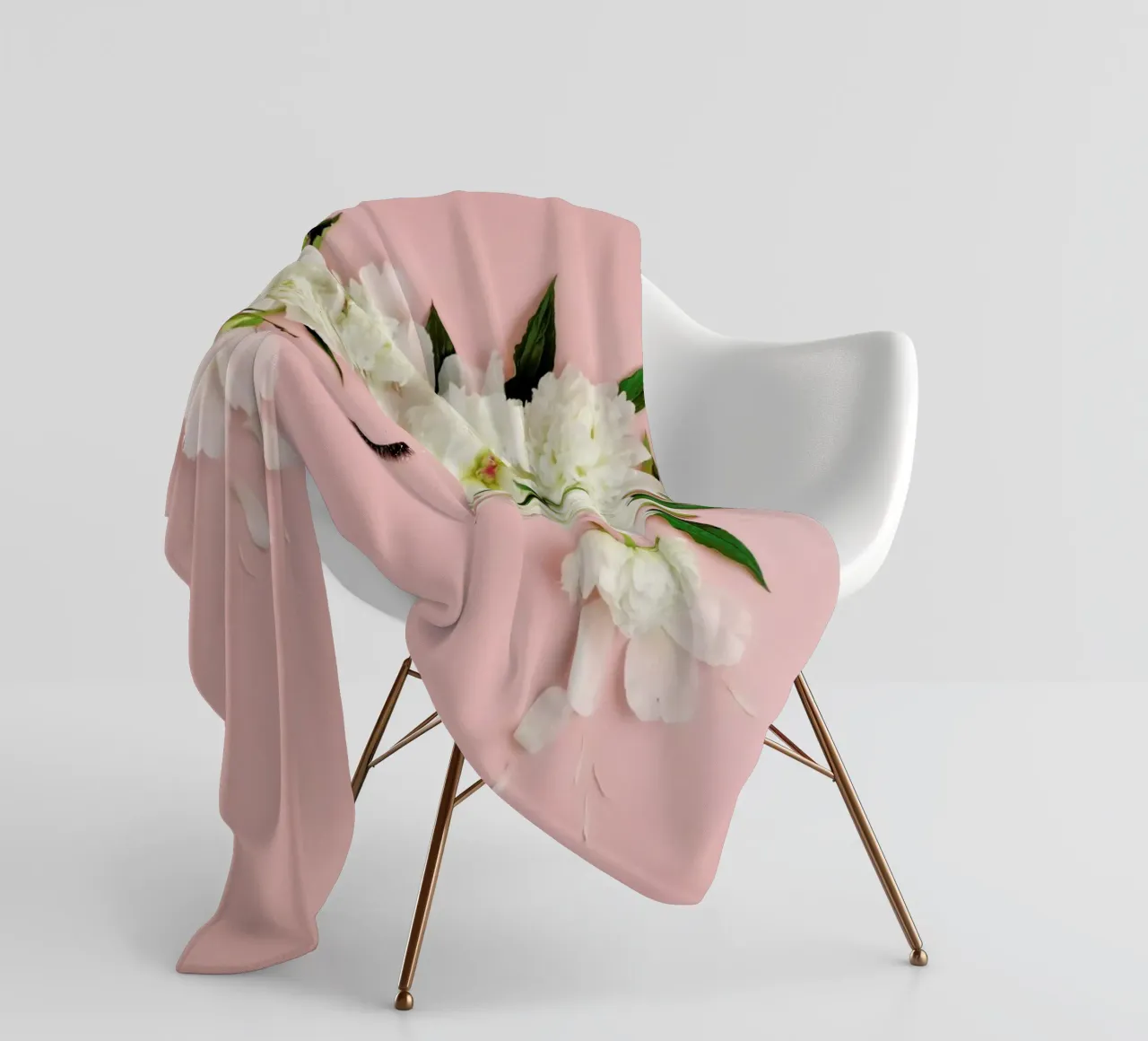 Peony Face Fleecedecke von Juj Winn