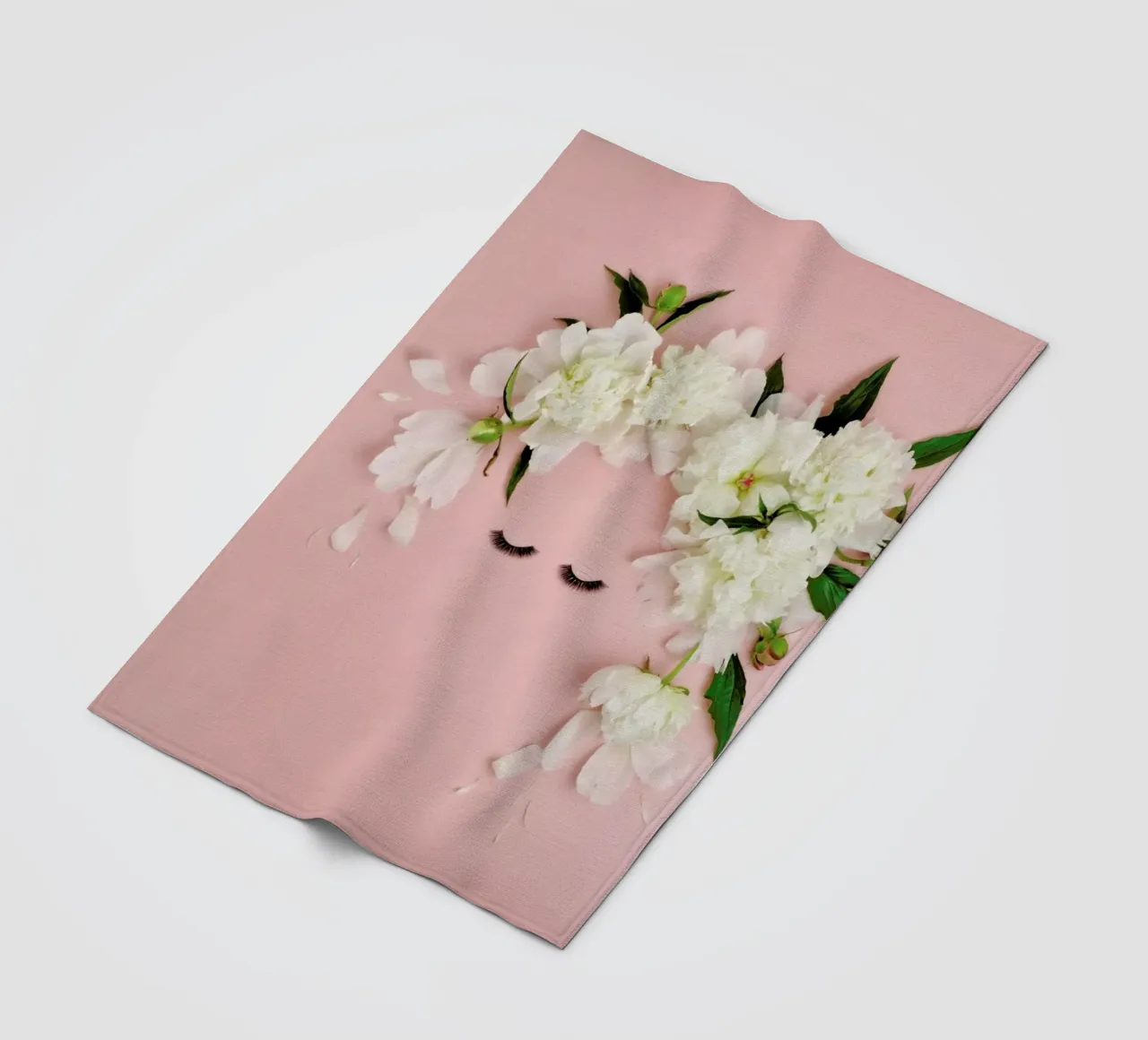 Peony Face Fleecedecke von Juj Winn